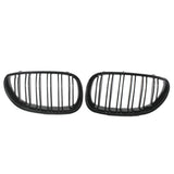 Max Front Gloss Black Kidney Twin Fins Grilles For BMW E60 E61 M5 5 Series 03-10