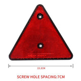 Max Tail Triangle Red Reflector for Motorcycle Car Truck Trailer