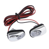 Max 1 Pair Car Hood Windshield Spray Nozzle Wiper Washer With LED Light White Light