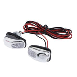 Max 1 Pair Car Hood Windshield Spray Nozzle Wiper Washer With LED Light White Light