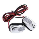 Max 1 Pair Car Hood Windshield Spray Nozzle Wiper Washer With LED Light White Light