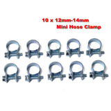 Max 10pcs Carbon Steel Lined P Clip Fuel Pipe Hose Tube Clamp  12mm-14mm