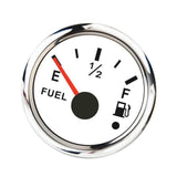 Max Maxb 2" 52mm Universal Boat Marine Fuel Level Gauge LED Light Display White