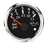 Max Maxb Oil Pressure Gauge Meter Boat Yacht Waterproof Oil Pressure Gauge 52mm Black