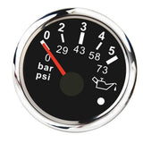Max Maxb Oil Pressure Gauge Meter Boat Yacht Waterproof Oil Pressure Gauge 52mm Black