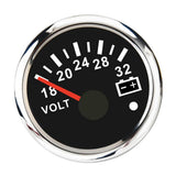 Max Maxb 52mm Black Anti-fog Round Panel Digital LED Voltmeter Gauge for Boat Yacht