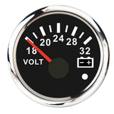 Max Maxb 52mm Black Anti-fog Round Panel Digital LED Voltmeter Gauge for Boat Yacht