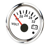 Max Maxb 52mm White Anti-fog Round Panel Digital LED Voltmeter Gauge for Boat Yacht