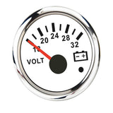 Max Maxb 52mm White Anti-fog Round Panel Digital LED Voltmeter Gauge for Boat Yacht