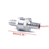 Max 6mm Aluminium One Way Fuel Non Return Check Valve Petrol Diesel Oil Water