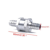 Max 12mm Aluminium One Way Fuel Non Return Check Valve Petrol Diesel Oil Water
