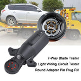 Max 7-Way Trailer Light Wiring Circuit Tester Trailer Connector Sockets Tester