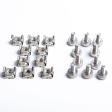 Max Maxb 100 Pack Lot - M5x16 Rack Mount Cage Nuts & Screws w/ Washers - Square Clips
