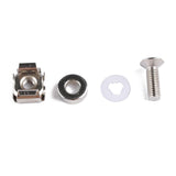 Max Maxb 100 Pack Lot - M5x16 Rack Mount Cage Nuts & Screws w/ Washers - Square Clips
