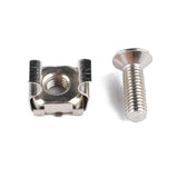 Max Maxb 100 Pack Lot - M5x16 Rack Mount Cage Nuts & Screws w/ Washers - Square Clips
