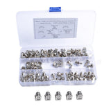 Max Maxb 100 Pack Lot - M5x16 Rack Mount Cage Nuts & Screws w/ Washers - Square Clips