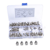 Max Maxb 100 Pack Lot - M5x16 Rack Mount Cage Nuts & Screws w/ Washers - Square Clips
