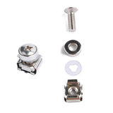 Max Maxb 100 Pack Lot - M5x16 Rack Mount Cage Nuts & Screws w/ Washers - Square Clips