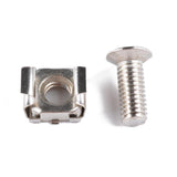Max Maxb 50 Pack Lot - M6X16 Rack Mount Cage Nuts & Screws w/ Washers - Square Clips