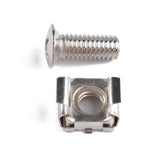 Max Maxb 50 Pack Lot - M6X16 Rack Mount Cage Nuts & Screws w/ Washers - Square Clips
