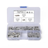 Max Maxb 150pcs Wire Copper Crimp Connector Non-Insulated Cord Pin Terminal AWG 22-10