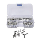 Max Maxb 150pcs Wire Copper Crimp Connector Non-Insulated Cord Pin Terminal AWG 22-10