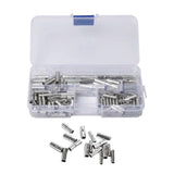 Max Maxb 150pcs Wire Copper Crimp Connector Non-Insulated Cord Pin Terminal AWG 22-10