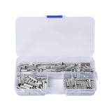 Max Maxb 150pcs Wire Copper Crimp Connector Non-Insulated Cord Pin Terminal AWG 22-10