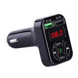 Max Maxb Bluetooth Car Charger 3.1A Fast Charge Card FM Car Bluetooth MP3 Transmitter Black