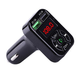 Max Maxb Bluetooth Car Charger 3.1A Fast Charge Card FM Car Bluetooth MP3 Transmitter Black