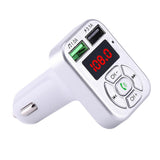 Max Maxb Bluetooth Car Charger 3.1A Fast Charge Card FM Car Bluetooth MP3 Transmitter Silver
