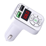 Max Maxb Bluetooth Car Charger 3.1A Fast Charge Card FM Car Bluetooth MP3 Transmitter Silver
