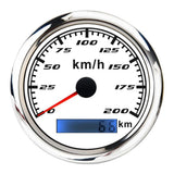 Maxbell Marine Car Digital GPS Speedometer Gauge 0-200 km/h Pulse Signal White