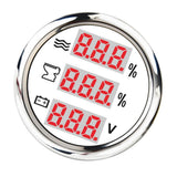 Maxbell Multifunction Voltmeter/water level/Sewage Water Level Gauge 52mm/2'' White