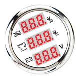 Maxbell Multifunction Voltmeter/water level/Sewage Water Level Gauge 52mm/2'' White