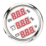 Maxbell Multifunction Voltmeter/water level/Sewage Water Level Gauge 52mm/2'' White