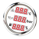 Maxbell Multifunction Marine Water Temp Fuel Level Oil Pressure Gauge 52mm/2'' White