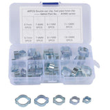 Max 40Pcs 5 Size Mini Fuel Injection Style Hose Clamp For Diesel Petrol Pipe