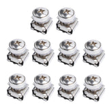 Max 10 Pack Lot - M5x16 Rack Mount Cage Nuts & Screws w/ Washers - Square Clips