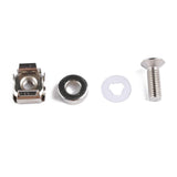 Max 10 Pack Lot - M6X16 Rack Mount Cage Nuts & Screws w/ Washers - Square Clips