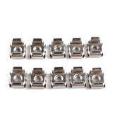 Max 10 Pack Lot - M6X16 Rack Mount Cage Nuts & Screws w/ Washers - Square Clips