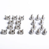 Max 10 Pack Lot - M6X16 Rack Mount Cage Nuts & Screws w/ Washers - Square Clips