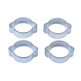 Maxbell 17-20MM DOUBLE EAR CLIPS ,O CLAMP ,ZINC PLATED STEEL ,10 PACK