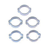 Maxbell 17-20MM DOUBLE EAR CLIPS ,O CLAMP ,ZINC PLATED STEEL ,10 PACK