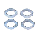 Maxbell 23-27MM DOUBLE EAR CLIPS ,O CLAMP ,ZINC PLATED STEEL ,10 PACK