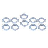 Maxbell 25-28MM DOUBLE EAR CLIPS ,O CLAMP ,ZINC PLATED STEEL ,10 PACK