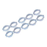 Maxbell 25-28MM DOUBLE EAR CLIPS ,O CLAMP ,ZINC PLATED STEEL ,10 PACK