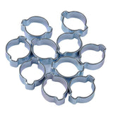 Maxbell 28-31MM DOUBLE EAR CLIPS ,O CLAMP ,ZINC PLATED STEEL ,10 PACK