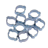 Maxbell 28-31MM DOUBLE EAR CLIPS ,O CLAMP ,ZINC PLATED STEEL ,10 PACK
