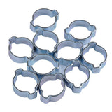 Maxbell 28-31MM DOUBLE EAR CLIPS ,O CLAMP ,ZINC PLATED STEEL ,10 PACK